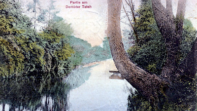 Postkarte Dermter Teich aus dem Jahr 1905