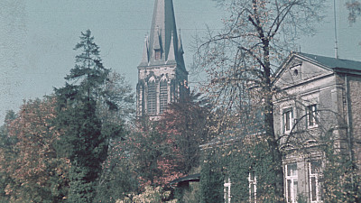 Blickrichtung von der Breulstraße (am Dermter Teich), in Richtung St. Nikomedes