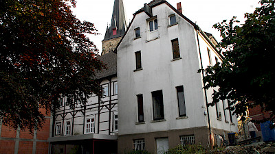 Das heutige Heinrich-Neuy-Bauhaus-Museum aus der Rückansicht
