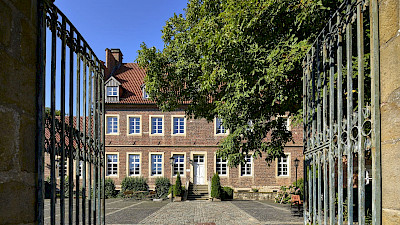 Die Aufnahme zeigt den Borchorster Hof in Horstmar. Er gehört zu den Burgmannshöfen der Stadt.